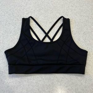 Black Strappy Sports Bra